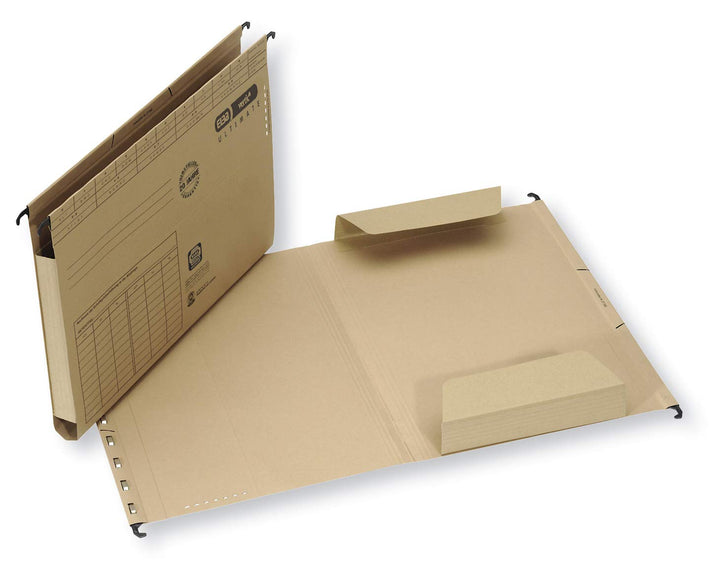 ELBA Hänge-Aktenmappe vertic ULTIMATE, 25er Pack, braun mit Einschlagklappen 25er Pack, mit Einschla