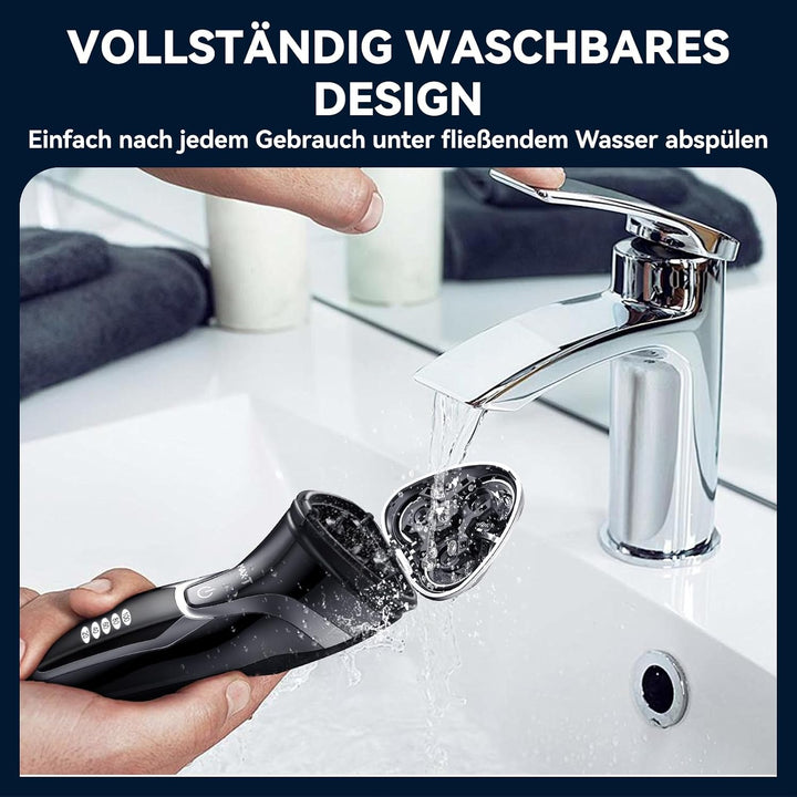 MAX-T Rasierer Herren Elektrisch Nass und Trocken, 3D ProSkin IPX7 Wasserdicht Elektrorasierer mit P
