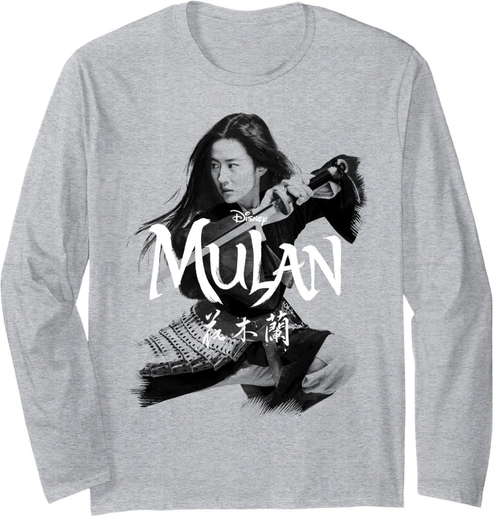 Disney Mulan Live Action Mulan Action Pose Logo Langarmshirt