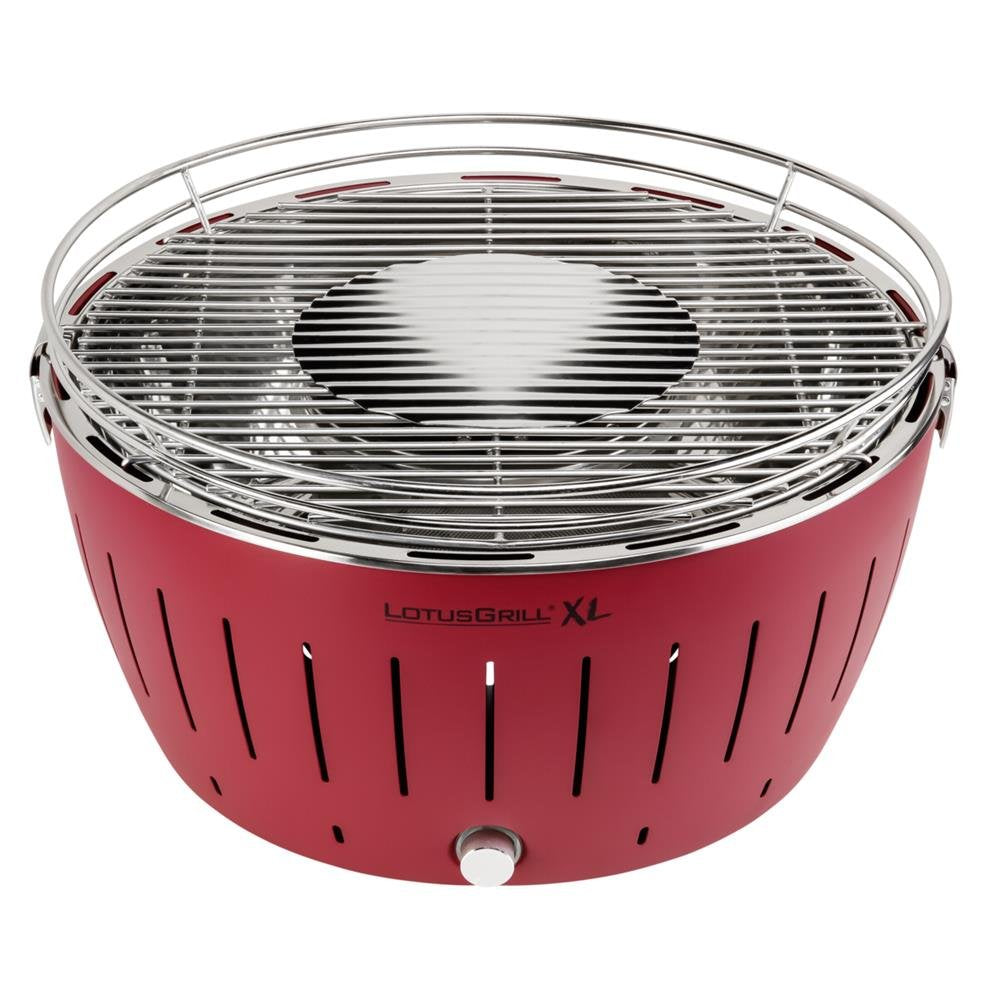 LotusGrill Holzkohlengrill Serie 435 XL, Farbe rot, 43,5 x 43,5 x 29,5 XL (Ø 40,5 cm), XL (Ø 40,5 cm