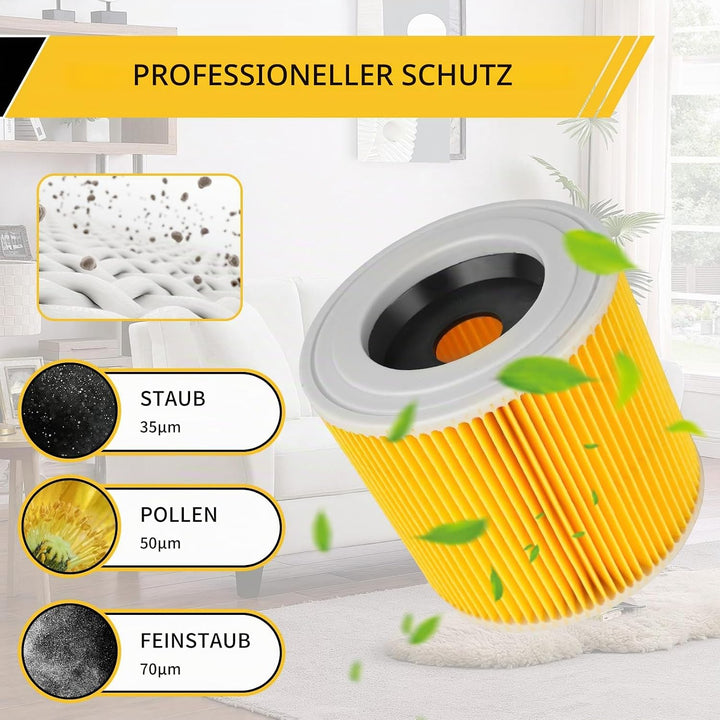 4 Stück Filter - für Kärcher Wd3 filter for für Kärcher wd3 Vacuum Cleaners WD1, WD2, WD3, MV3, MV2