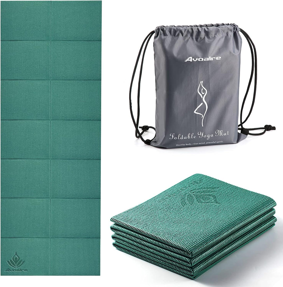 Avoalre Yogamatte faltbar, 173 x 61 cm, 5 mm – Handliche &amp; klappbare Yoga-Matte für Reise, Unterwegs