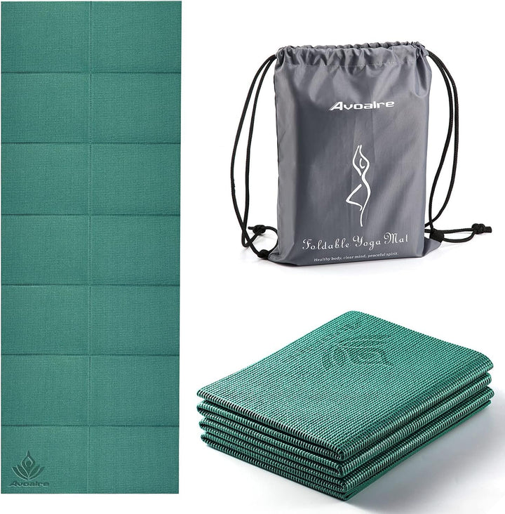 Avoalre Yogamatte faltbar, 173 x 61 cm, 5 mm – Handliche &amp; klappbare Yoga-Matte für Reise, Unterwegs