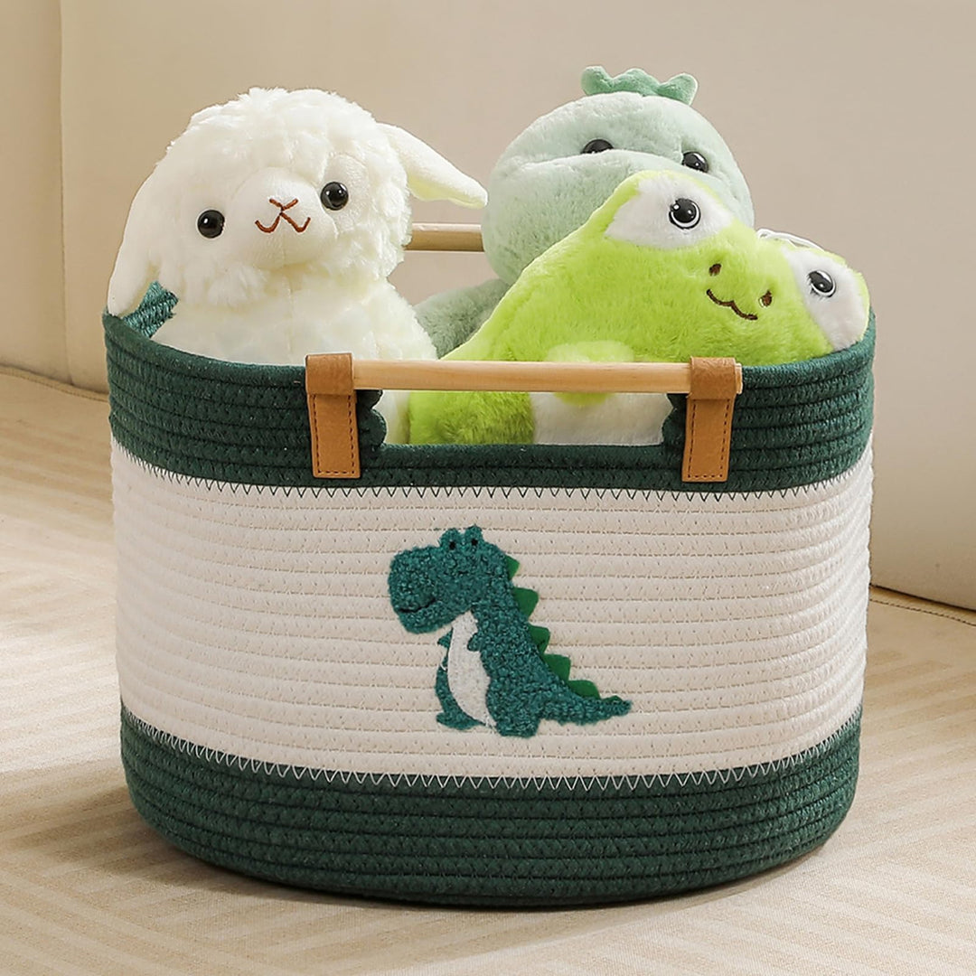 Baumwollseil-Körbe zur Aufbewahrung von Kuscheltieren für Kinderzimmer, leere Babygeschenkkörbe, gew