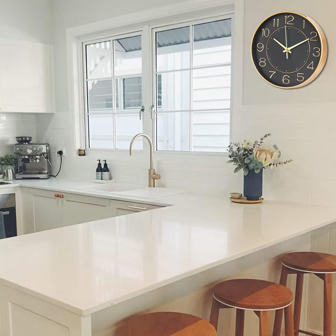 HZDHCLH Kinder Wanduhr Funk-Wanduhr, 25cm Wanduhr Kinder Lautlos Funkuhr,Zeit Automatische Umstellun