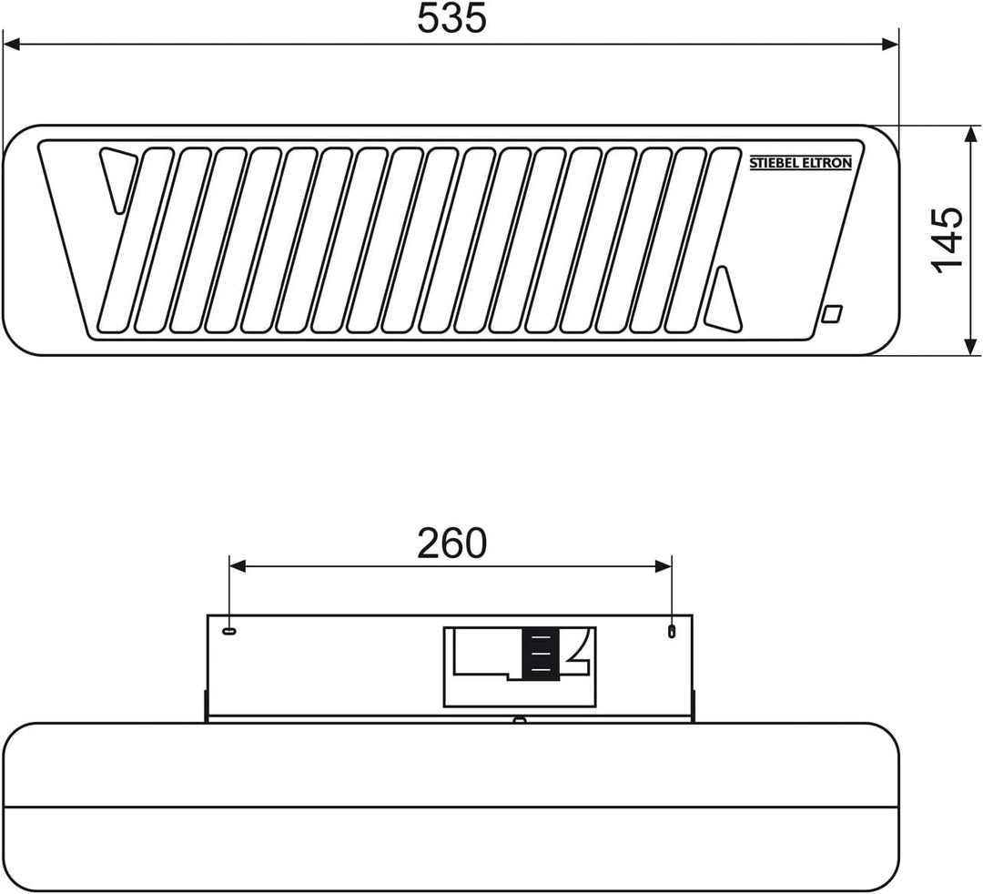 Stiebel Eltron 229339 Infrarot-Quarzstrahler IW 120, Weiss & Elektrobock Steckerthermostat TS05 Ther