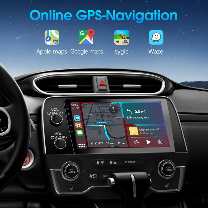 Haudio 2 Din Autoradio mit Apple CarPlay und Android Auto, 9 Zoll Autoradio mit HD-Rückfahrkamera, G