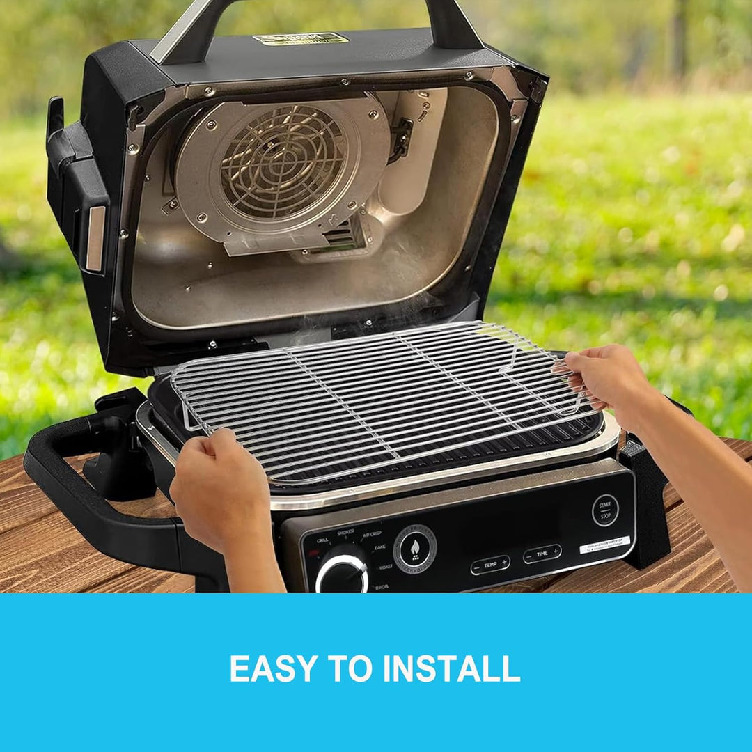 Grillrost Edelstahl für Ninja Woodfire Pro Connect XL Perfekt zum Räuchern Grosser Fleischstücke, Rö