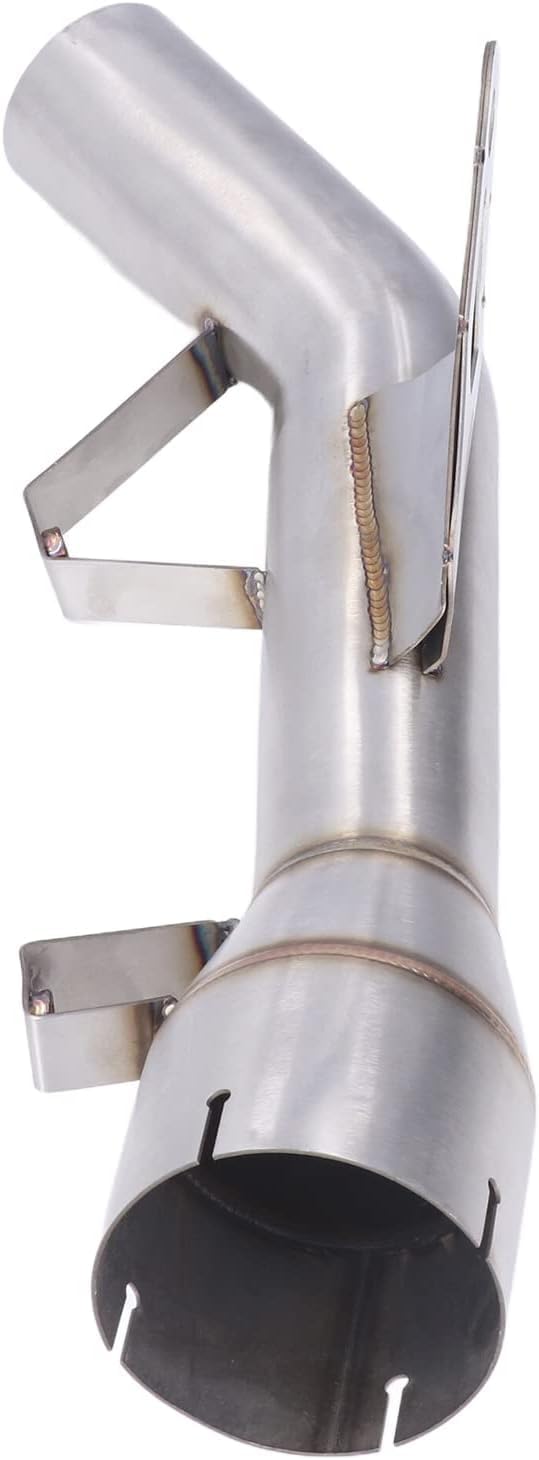 Aramox Motorrad-Auspuff-Mittelrohr 304 Edelstahl Hitzebeständiges Mittleres Verbindungsrohr Ersatz f