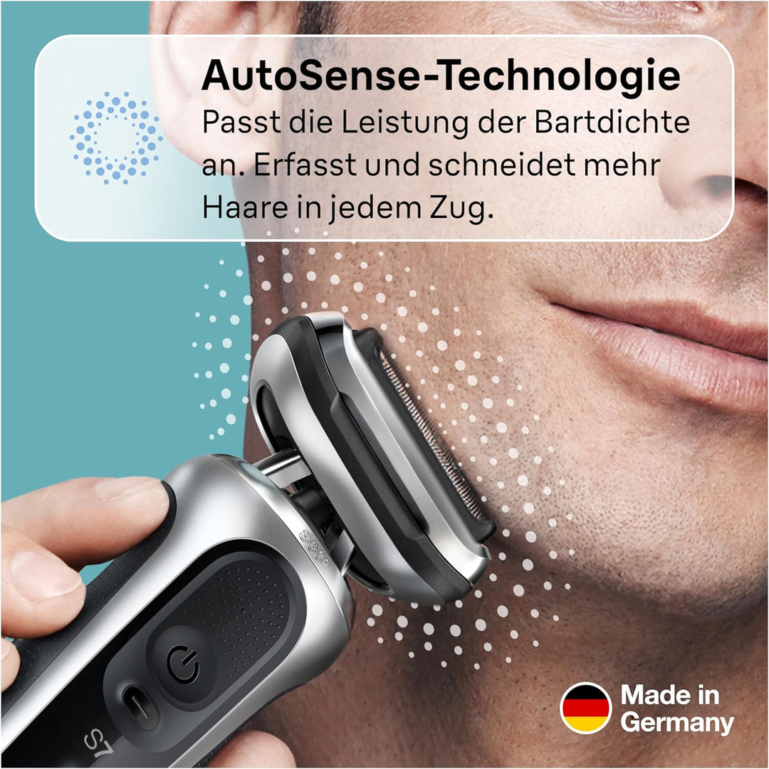 Braun Series 7 Rasierer Herren mit EasyClick Aufsatz, Elektrorasierer &amp; Präzisionstrimmer, 360° Flex