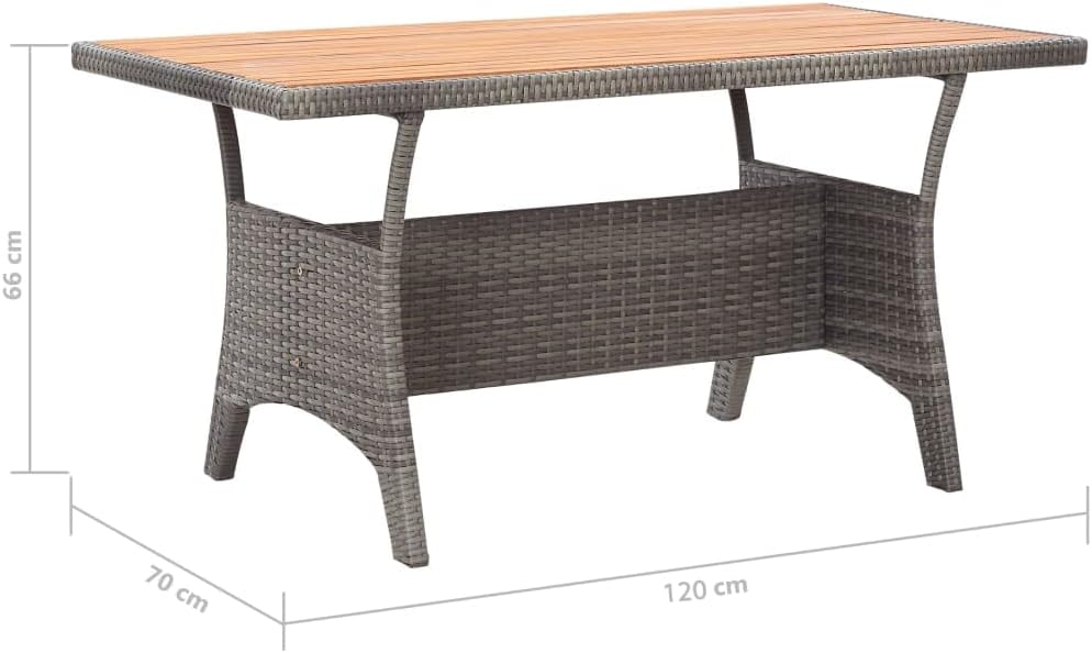 vidaXL Akazienholz Massiv Gartentisch Garten Esstisch Terrassentisch Tisch Balkontisch Gartenmöbel O