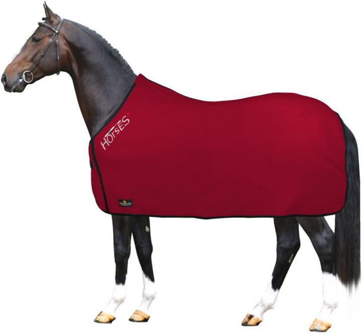 Horses, Fleece Pferdedecke, Basismodell, weich und bequem, ideal für Transport und Feierabend, Gröss