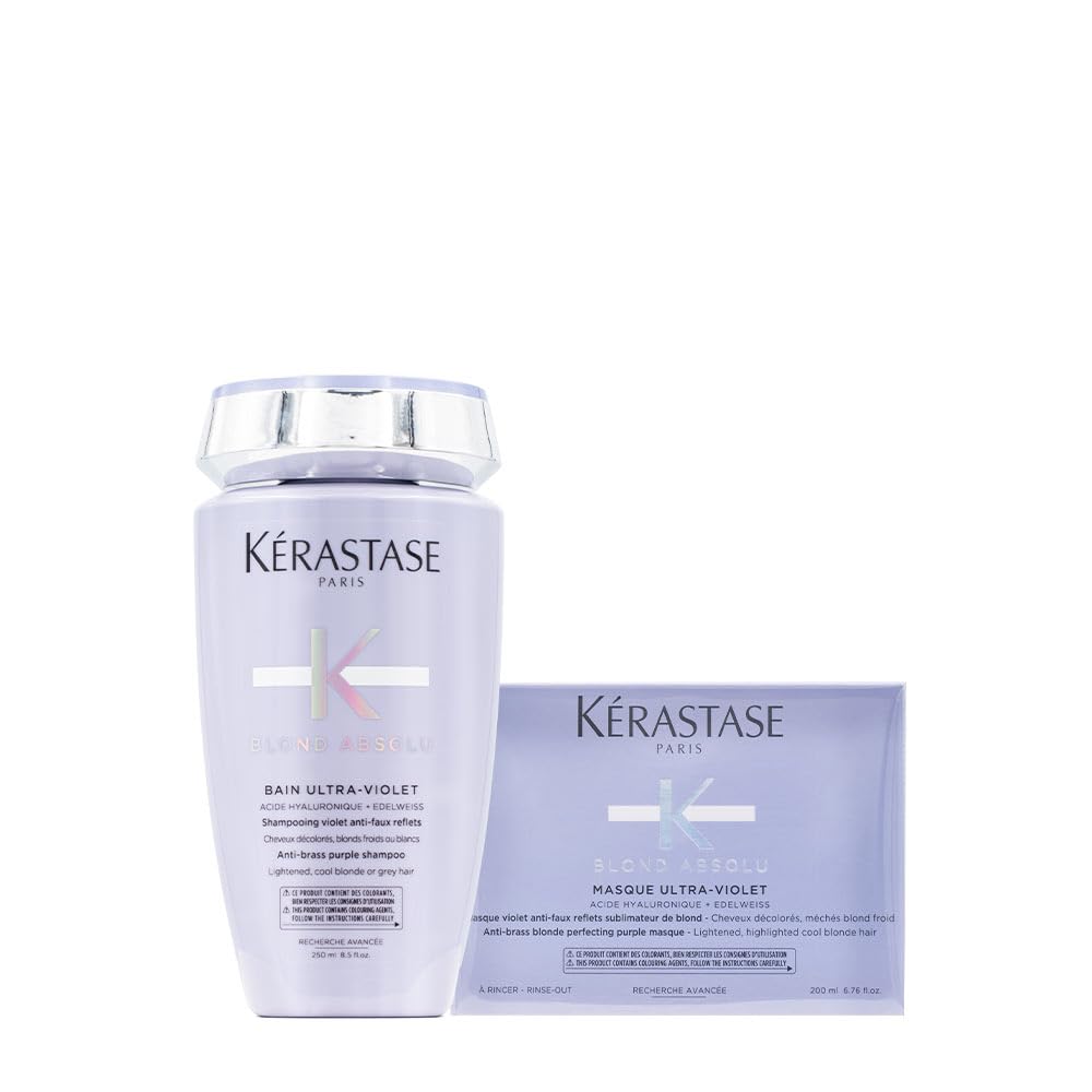 Kérastase Blond Absolu Bain Ultraviolett 250 ml & Masque Ultraviolett 200 ml Duo