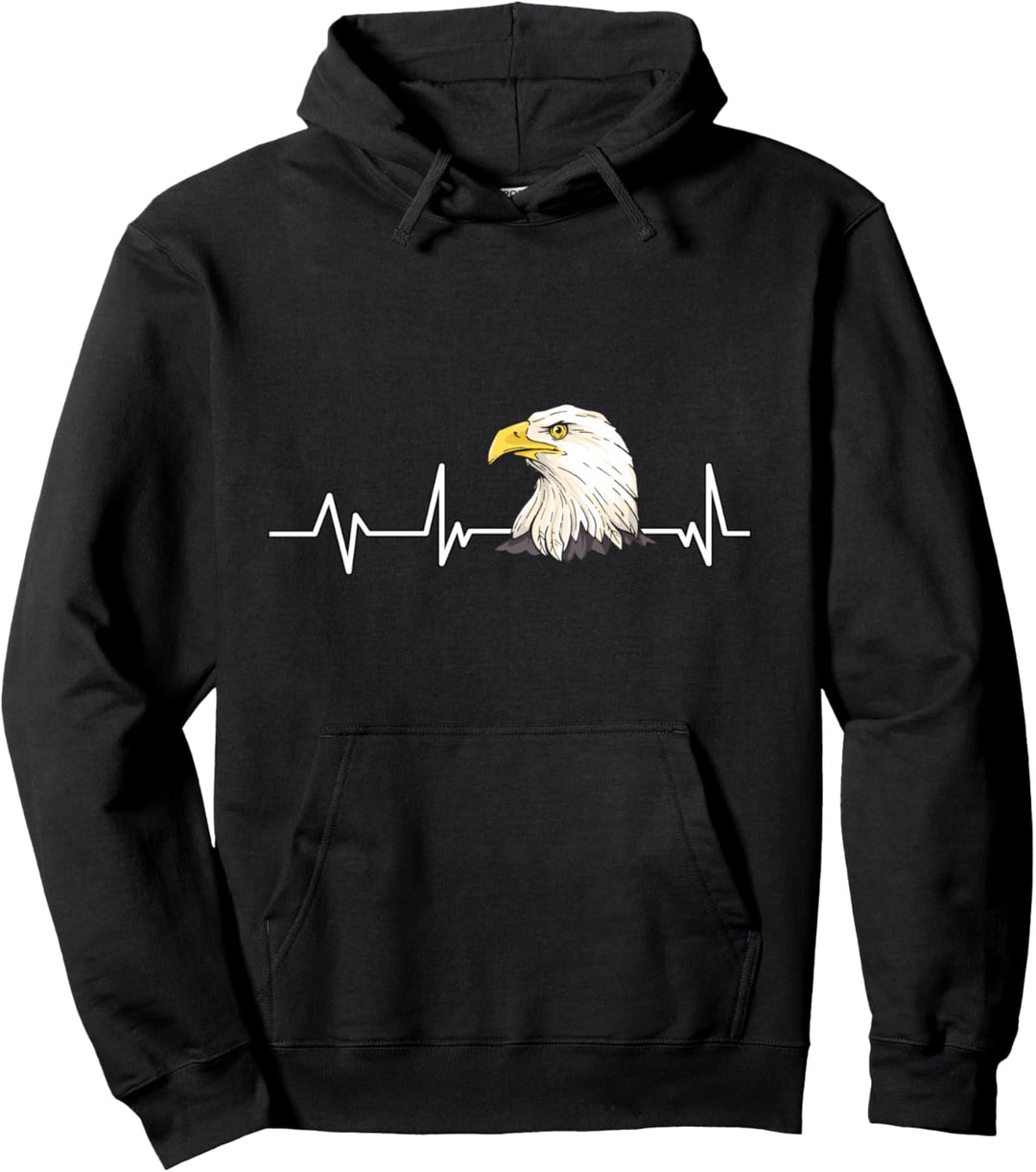 Weisskopfadler Herzschlag Geschenk Weisskopfadler Pullover Hoodie