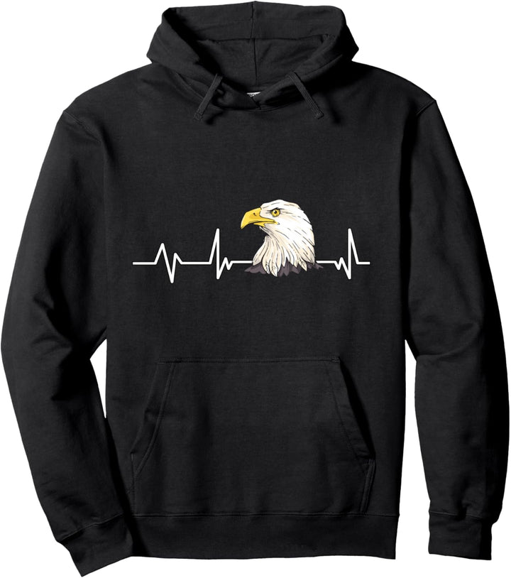 Weisskopfadler Herzschlag Geschenk Weisskopfadler Pullover Hoodie