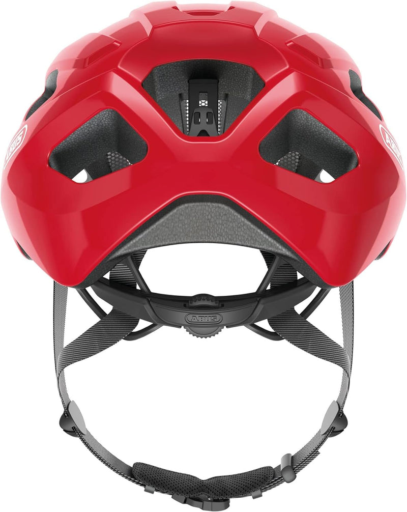 ABUS Rennradhelm Macator - sportiver Fahrradhelm für Einsteiger - auch für Zopfträger/-innen - für D