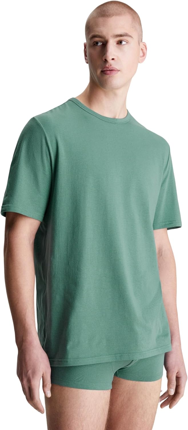 Calvin Klein Herren S/S Crew Neck Kurzarm Rundhals T-Shirts M Grün (Sagebush Green), M Grün (Sa