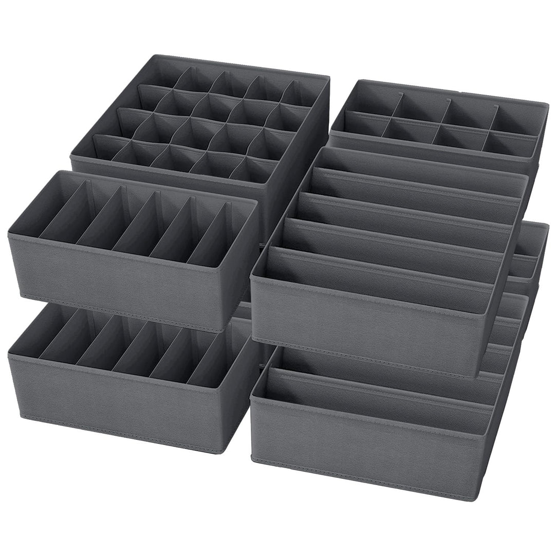 Yucch 8er Set Unterwäsche-Organizer – Faltbare Stoffboxen für Kleiderschrank, platzsparendes Ordnung