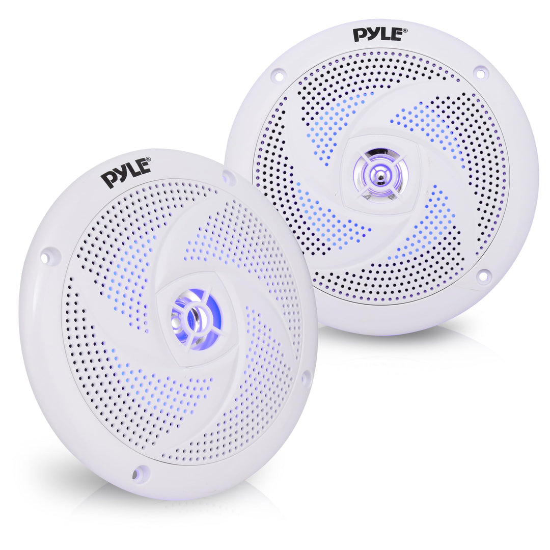 Pyle Marine Speakers - 5.25 Inch 2 Way Waterproof and Weather Resistant Outdoor Audio Stereo Sound S