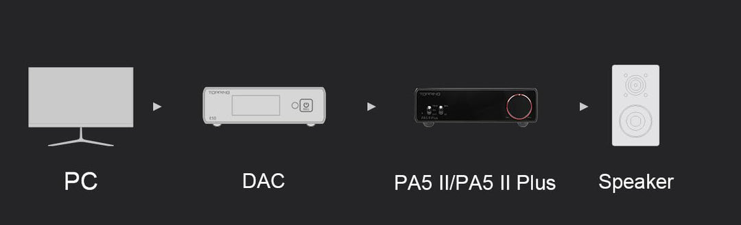 TOPPING PA5 II Lautsprecher-Verstärker Kompakter Desktop-Verstärker Full Balance D Endstufe (PA5 II
