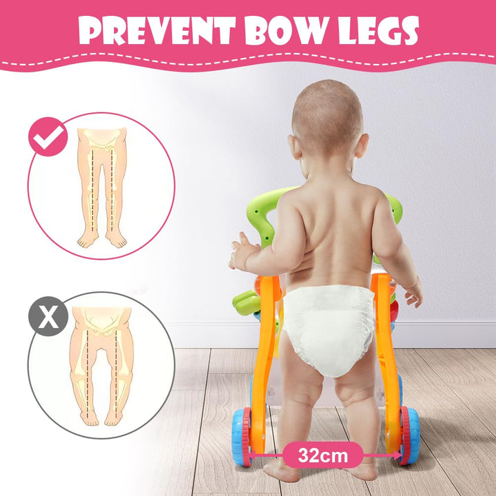 Aolso Lauflernwagen, Baby Spiel und Laufwagen mit regulierbarer Geschwindigkeit, Baby Walker Gehhilf