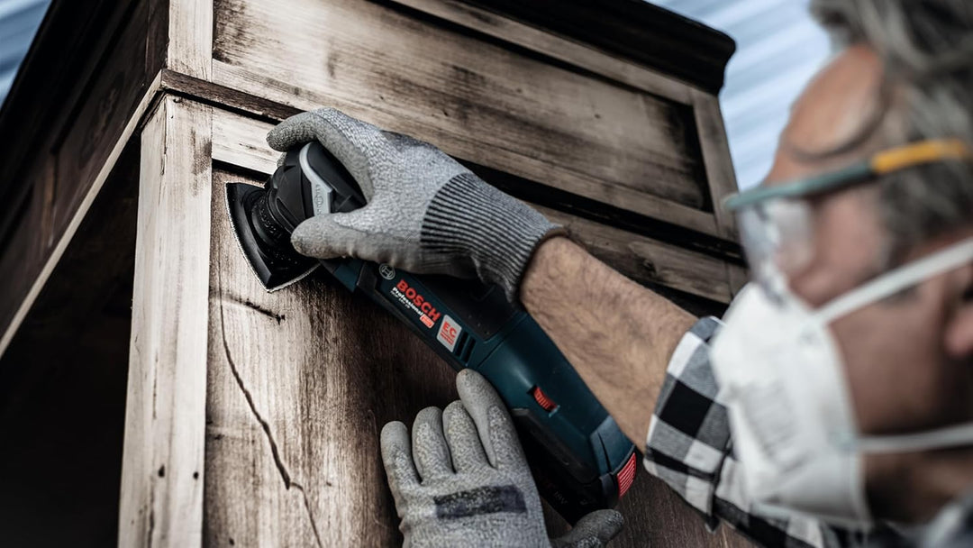 Bosch 50x EXPERT C470 Schleifblatt (für Farbe auf Holz, Hartholz, Ø 93x93 mm, Körnung 100, Professio