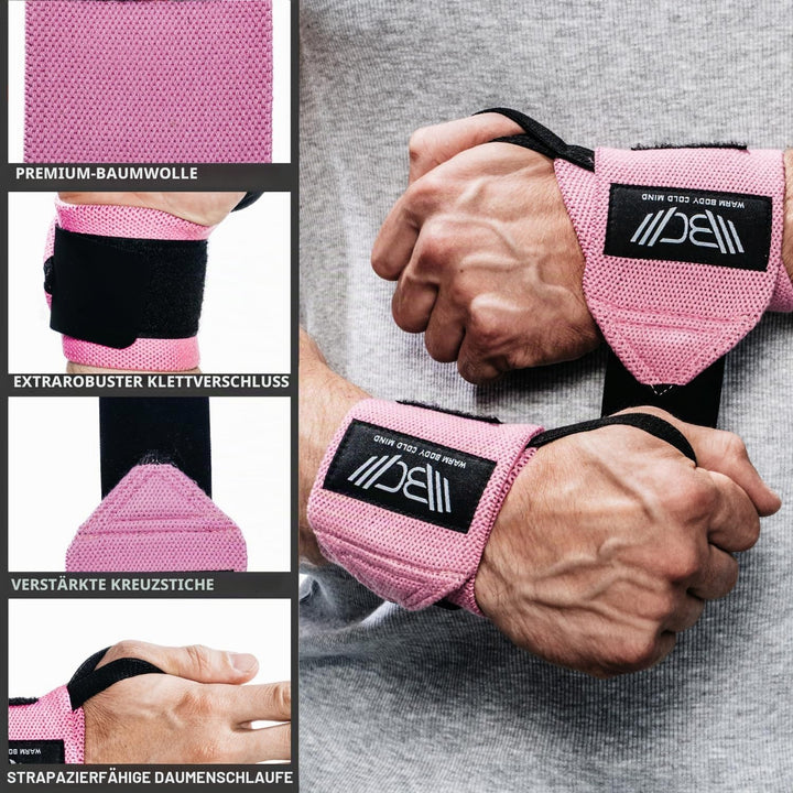 WARM BODY COLD MIND Wrist Wraps für Olympisches Gewichtheben, Handgelenkstütze für Fitness Weightlif