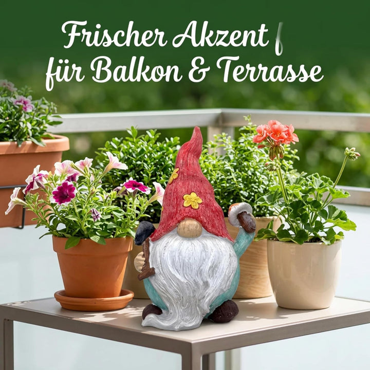 MIJOMA Gartenzwerg Gartengnom GNOME Dwarf Garten Dekoration Gartendeko Wichtel Zwerg für den Garten