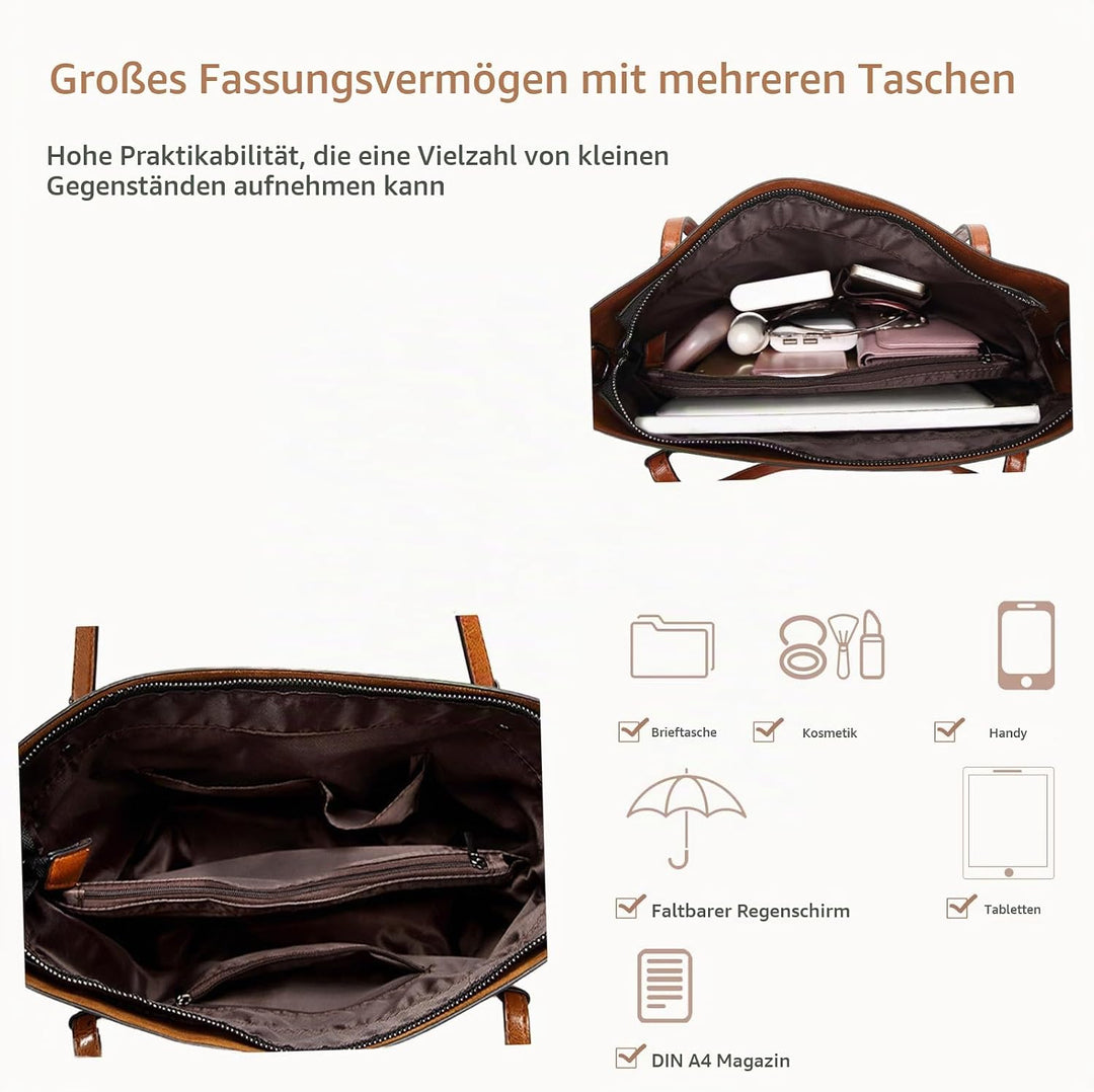 NICOLE&amp;DORIS Neue Handtaschen für Frauen Tote Handtaschen Damen Chic Umhängetaschen grosse Kapazität