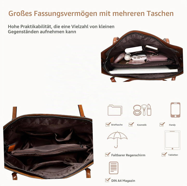 NICOLE&amp;DORIS Neue Handtaschen für Frauen Tote Handtaschen Damen Chic Umhängetaschen grosse Kapazität