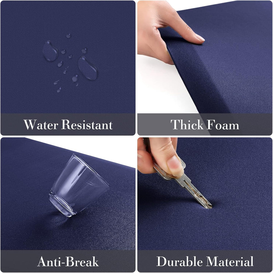 HappyTrends 2 Stück Küchenmatte, gepolsterte Anti-Ermüdungs-Bodenmatte, strapazierfähig, ergonomisch