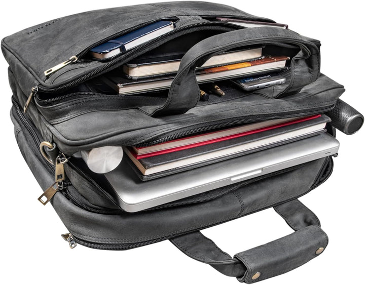 STILORD 'Alexander' Lehrertasche Herren Leder Vintage Aktentasche Laptoptasche Bürotasche Businessta