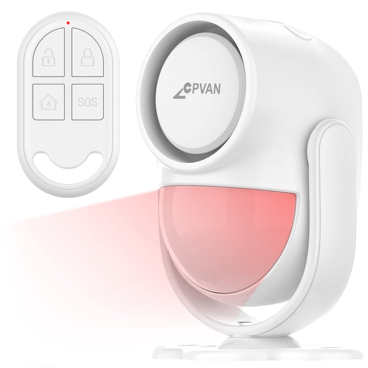 CPVAN PIR Bewegungsmelder Alarm, Bewegungssensor mit Fernbedienung, 125 dB, Anti-Diebstahl Alarmanla