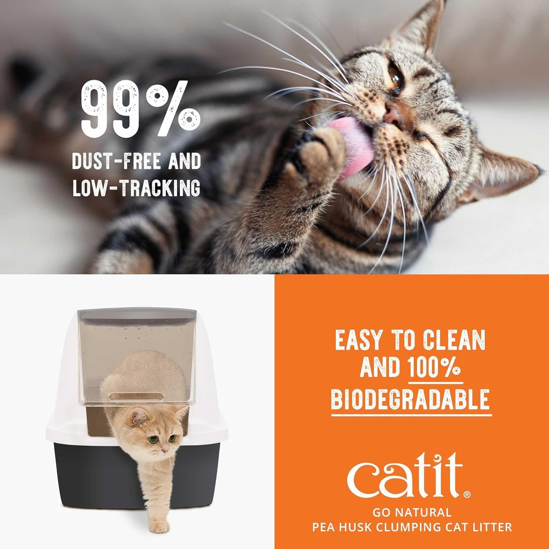 Catit Go Natural!, klumpende Katzenstreu, aus Erbsenhülsen, mit Lavendelduft, 2 x 2.8 kg (5.6Kg), La