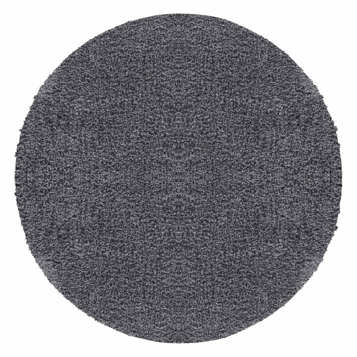 Teppium Hochflor Teppich Wohnzimmer Shaggy 120 cm Rund Grau - Flauschiger Teppich Extra Weich, Wasch