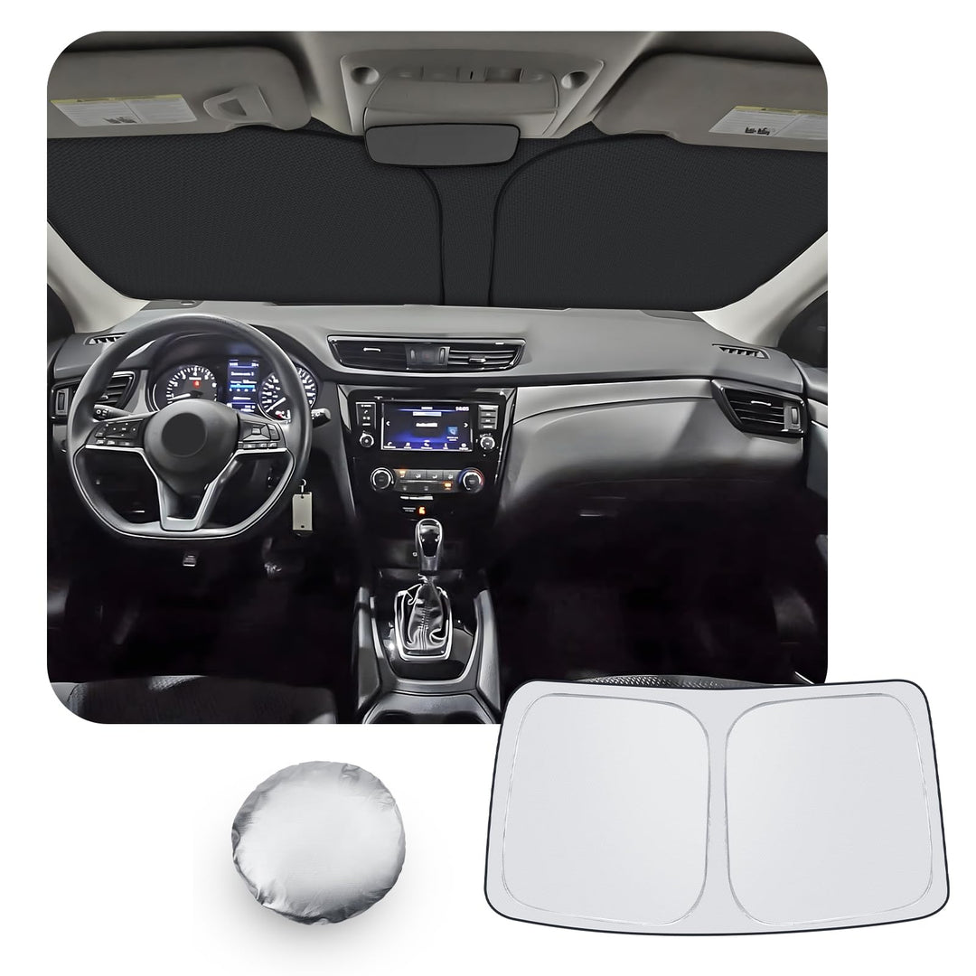 [Upgrade] CDEFG Kompatibel mit Nissan Qashqai J11 2014-2021 Sonnenschutz Abdeckungen Frontscheibe So