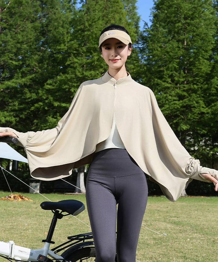 Elegtiskas Kühlender Damen-Umhang mit UV-Schutz, atmungsaktiv, mit Ärmeln, für Outdoor-Sportarten Kh