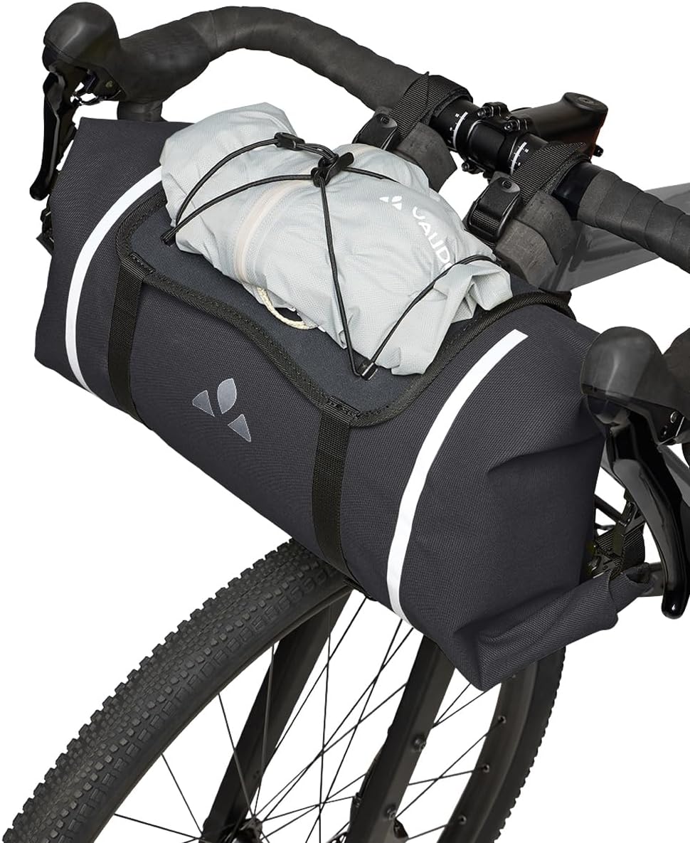 VAUDE Fahrrad Lenkertasche mit 10 Liter Packsack Mittelgrosse Schwarz, Mittelgrosse Schwarz