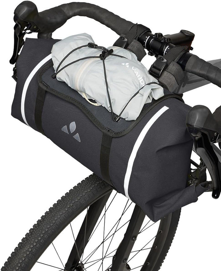 VAUDE Fahrrad Lenkertasche mit 10 Liter Packsack Mittelgrosse Schwarz, Mittelgrosse Schwarz