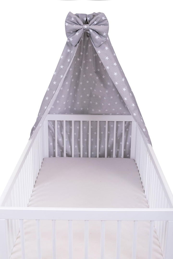 Amilian Baldachin für Babybett, Vollstoffhimmel 100% Baumwolle (Made in EU) Betthimmel für Baby Zimm
