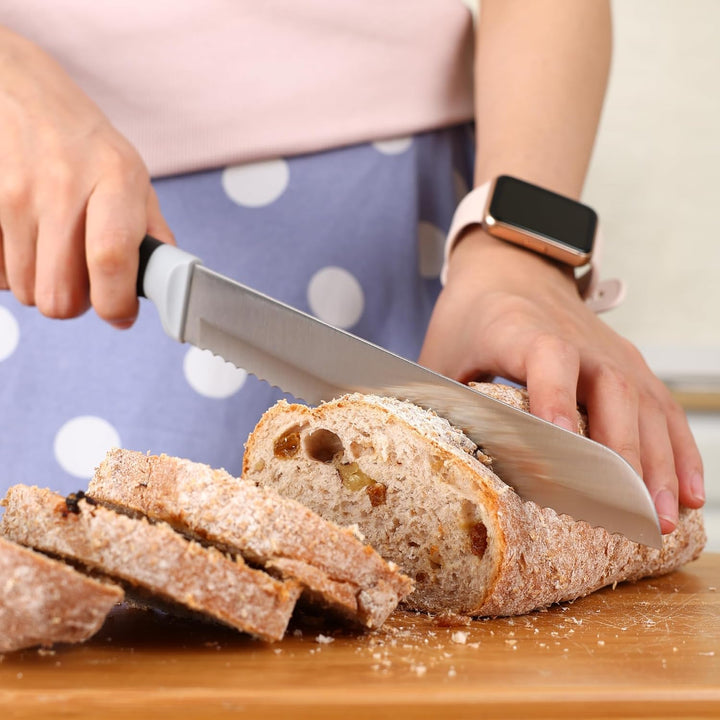 hecef Messer Magnetleiste mit 5 Teilig Scharfe Küchenmesser Set, 33 cm Messerhalter Magnetisch mit E