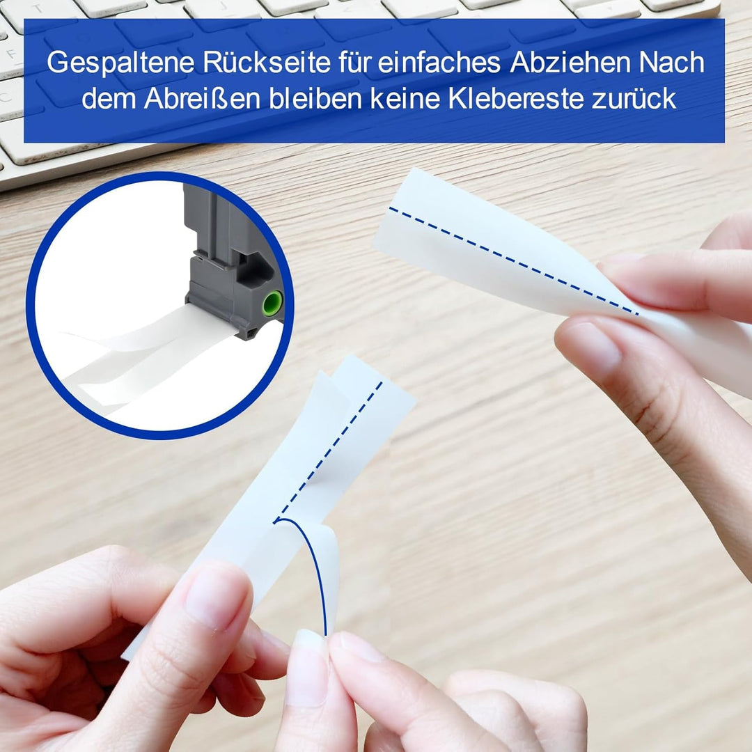 6er-Pack Ersatz-Beschriftungsband für TZe231 Brother P-Touch Beschriftungsgerät, 12mm (0,47 Zoll) la