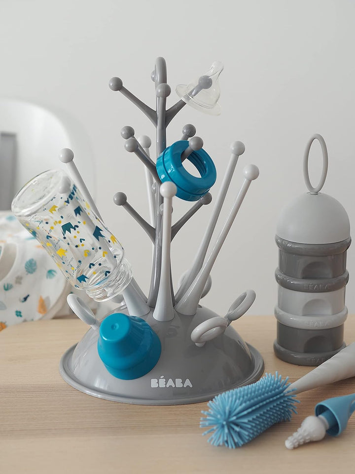 BÉABA, Baby-Geschenkset zur Geburt, Trockenständer für Babyflaschen, geräumig, Milchpulver-Portionie
