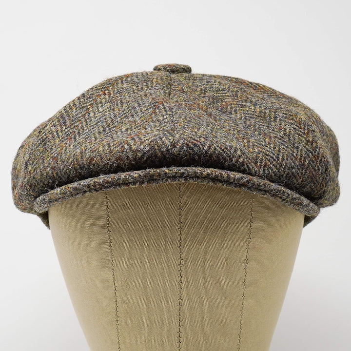 Borges & Scott Lomond Schirmmütze Newsboy – Schiebermütze aus 100% handgewebter Wolle - Harris Tweed