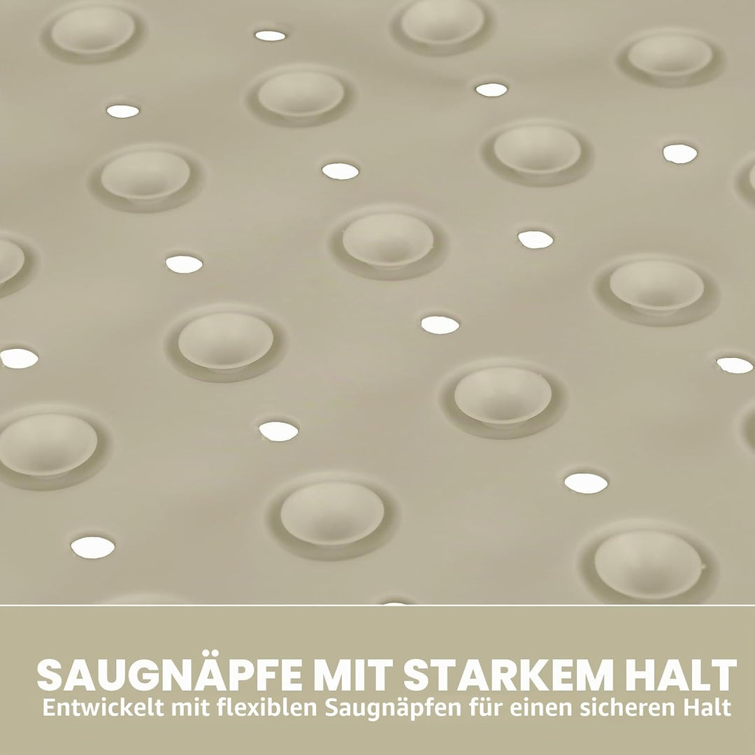 Lurowo Duschmatte rutschfest Eckduschmatte 70 * 70cm, Duscheinlage Dreieckig mit Saugnäpfe für Eckdu