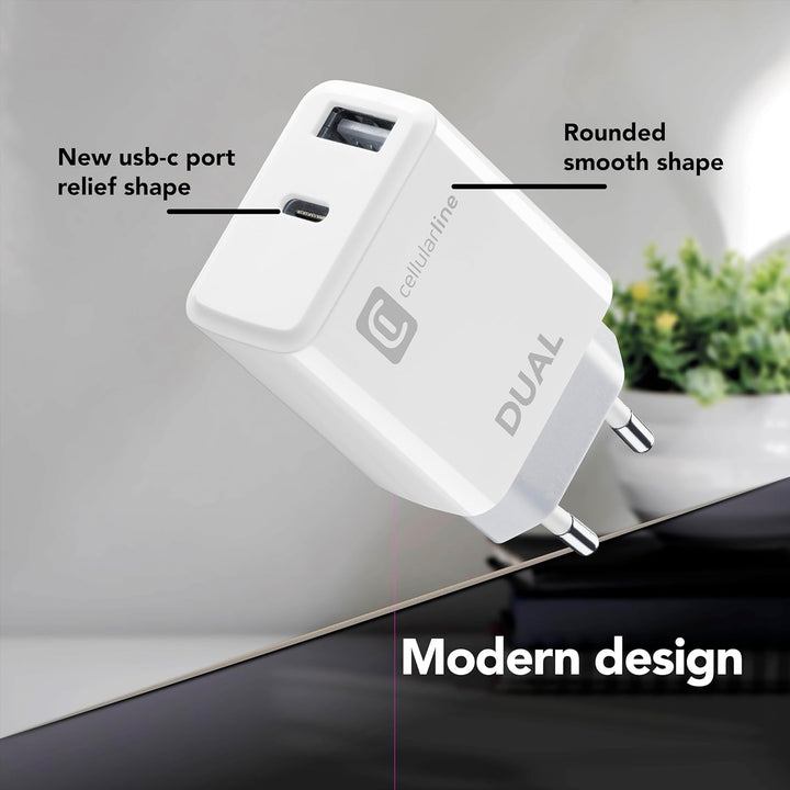 cellularline Dual Charger - iPhone 8 oder Later