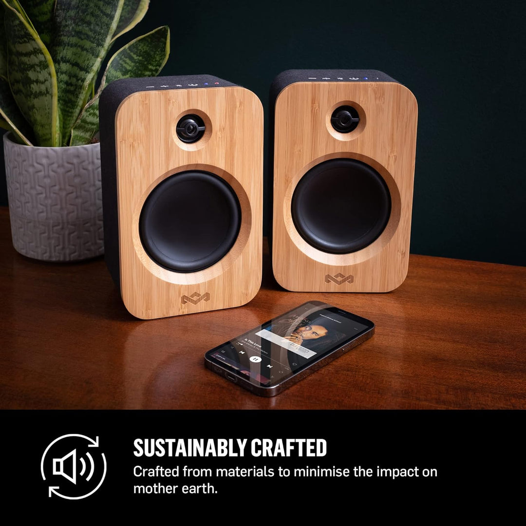 House of Marley Get Together Duo Bluetooth Lautsprecher Boxen Bambus - Nachhaltig hergestellte Regal