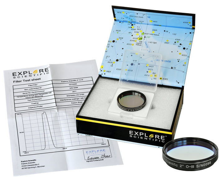 Explore Scientific 2 Zoll O-III Nebelfilter für Teleskope zur Kontraststeigerung 2" O-III Nebelfilte