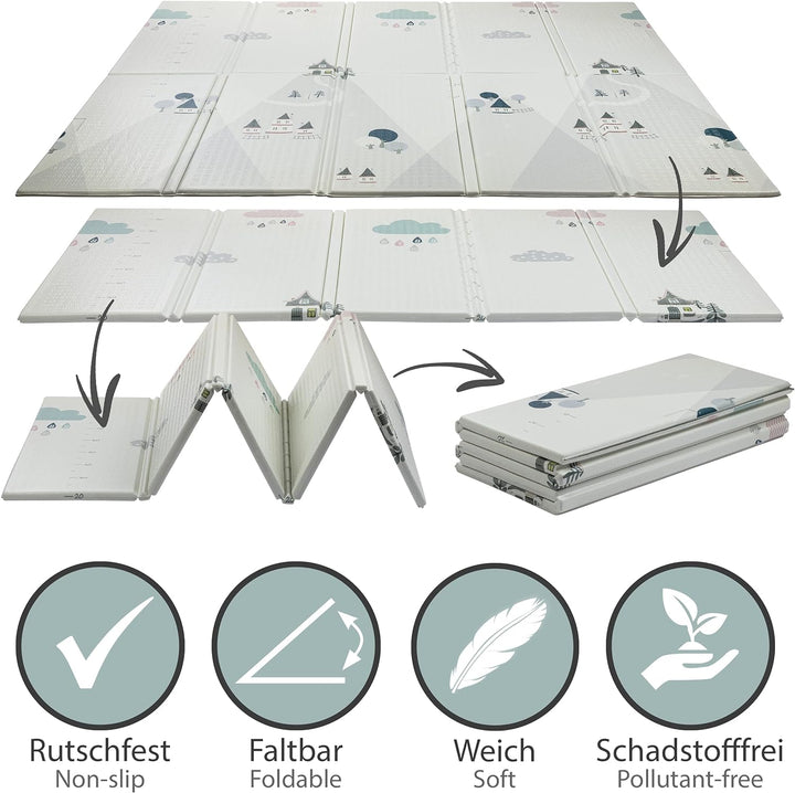 ONVAYA® Spielmatte für Babys & Kinder | Krabbelmatte faltbar | Bodenmatte für Kinderzimmer & Outdoor