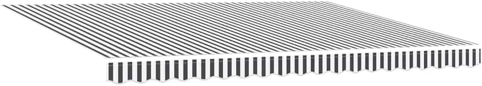 vidaXL Markise Einziehbar Anthrazit und Weiss 4,5x3 m Stoff & Aluminium 4.5 x 3 m Anthrazit und Schw